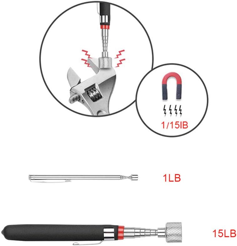 3 Pack Telescoping Magnet Pick-up Tool Set - Retrieving Telescoping Magnet Pickup ToolsÔºåExtendable Magnetic Pick Up ToolsÔºåBendable Spring Magnet Stick image 2