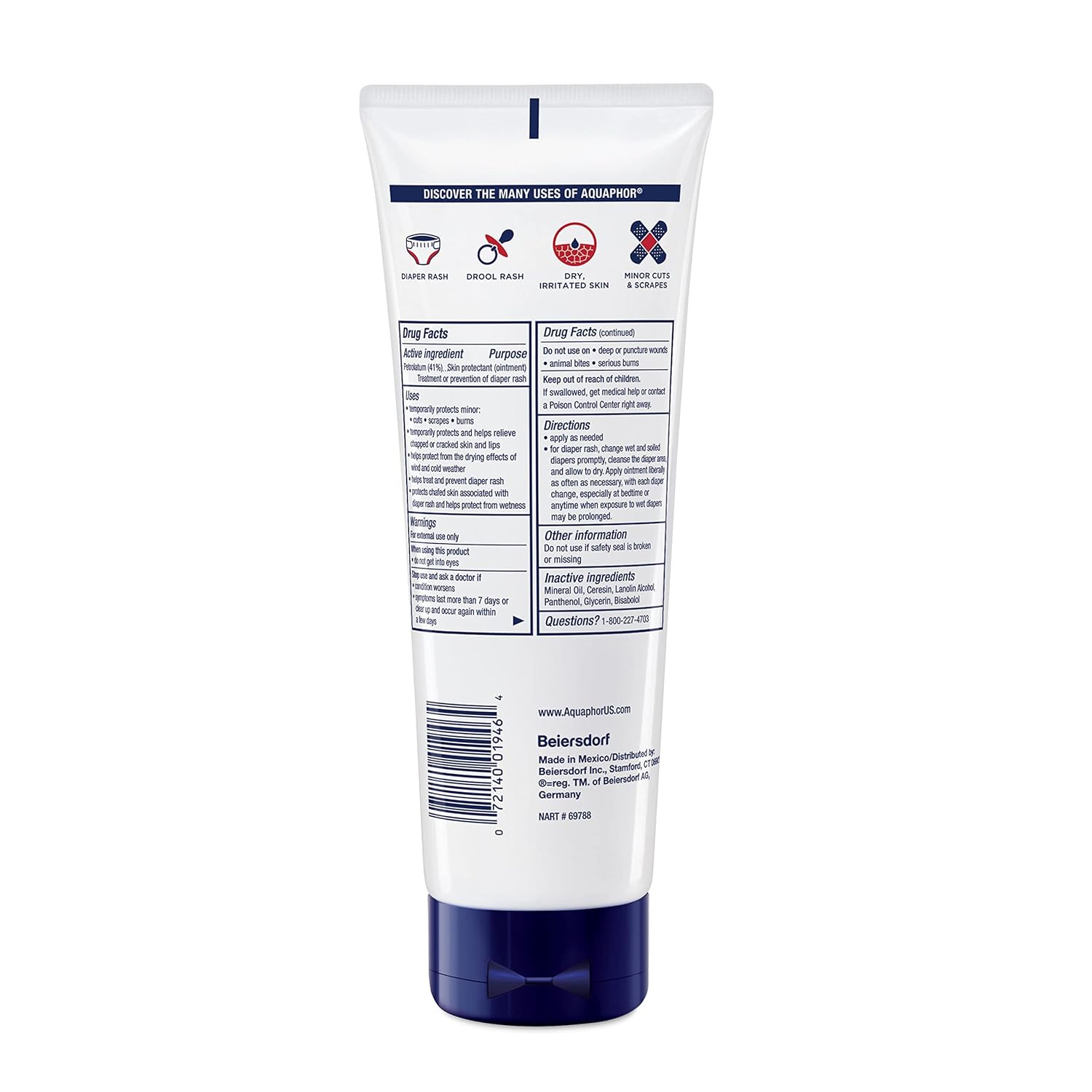 Aquaphor Baby Healing Ointment Advanced Therapy Skin Protectant, Dry Skin and Diaper Rash Ointment, 7 Oz Tube image 8