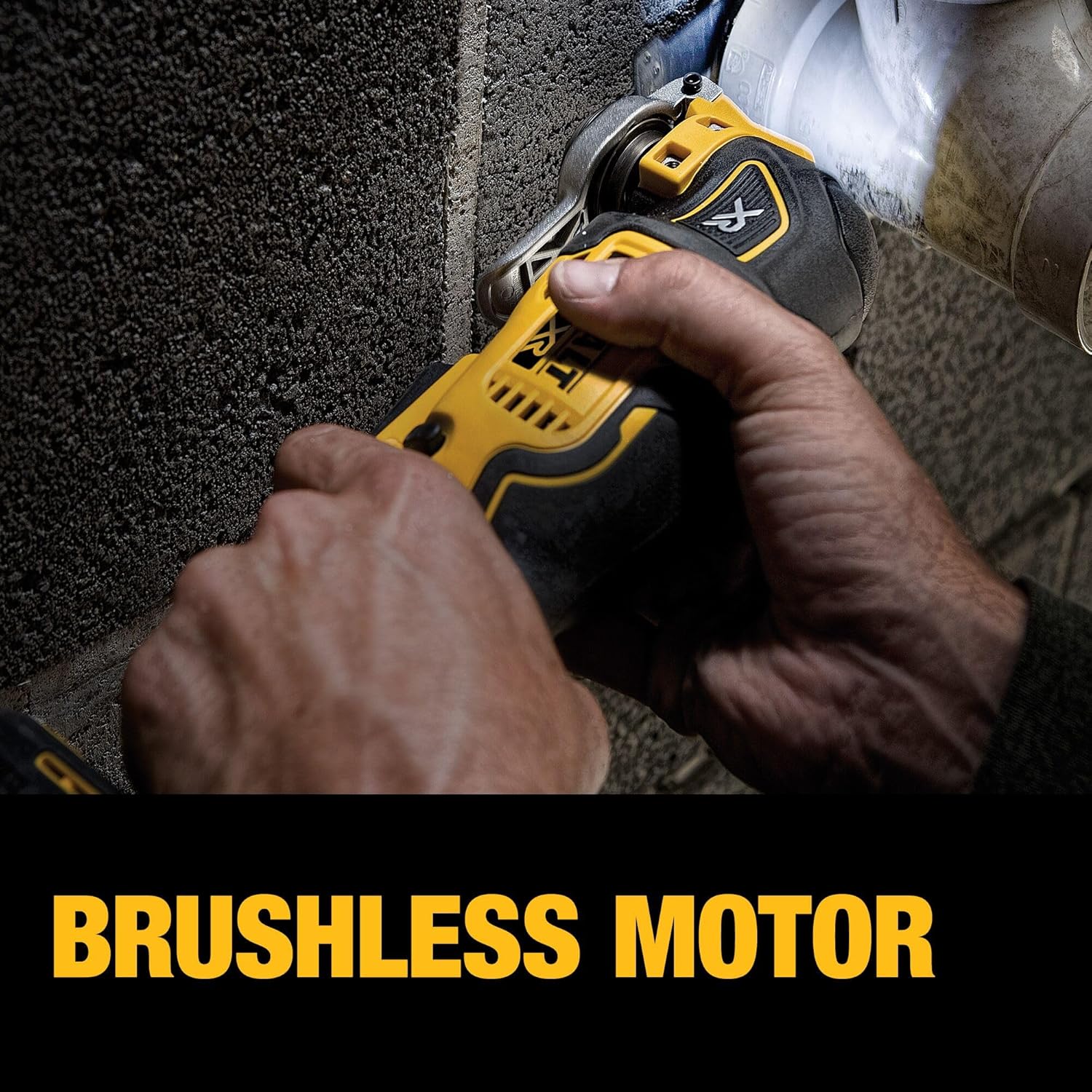 DEWALT 20V MAX XR Oscillating Multi-Tool Cordless, Variable Speed Brushless Motor Multitool with LED Light, Extended Runtime, Includes Two Wood Cutting Blades, Tool Only (DCS356B) image 2