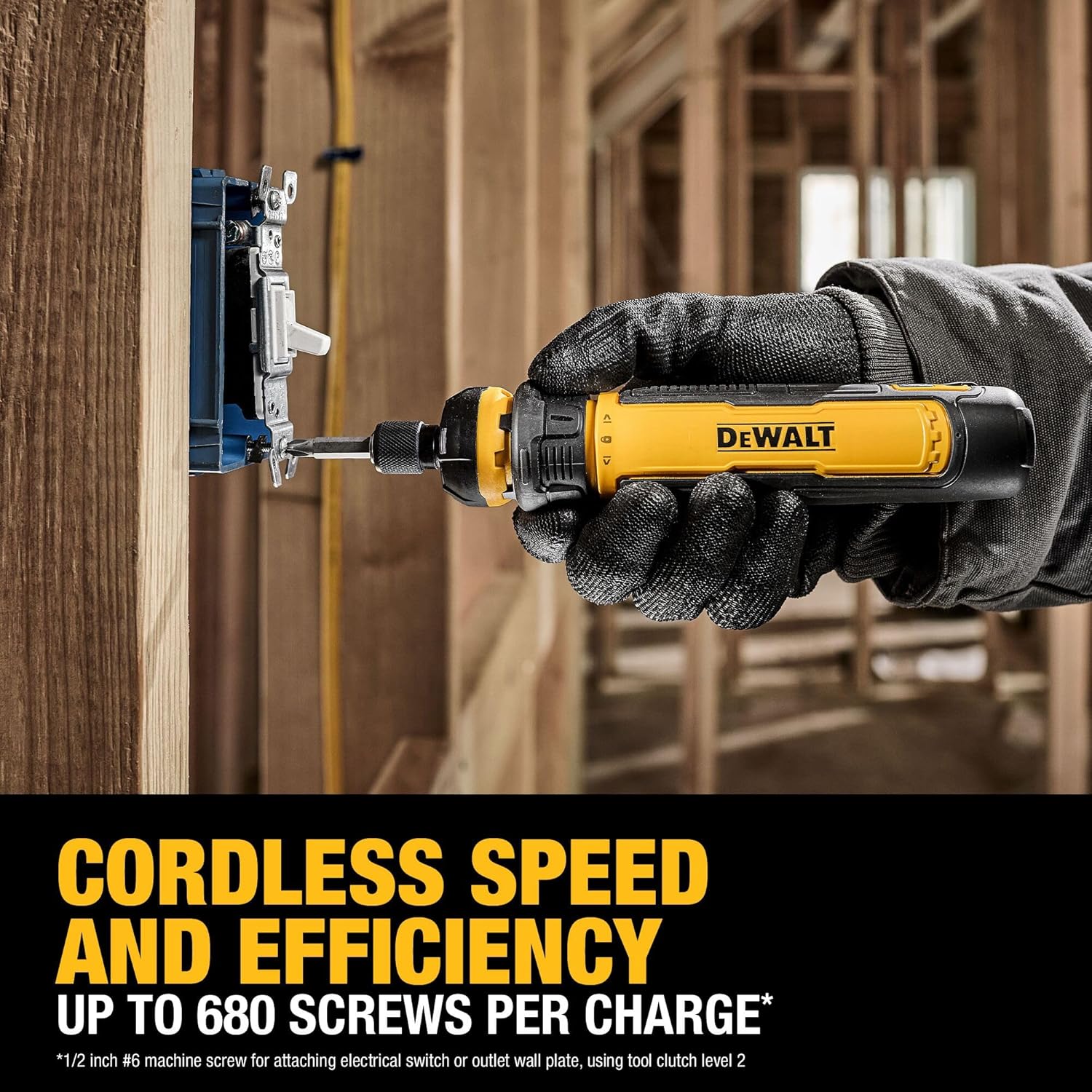 DEWALT Cordless Screwdriver, 4V USB Rechargeable Electric Screwdriver with 12 pcs Screwdriver Bit Set, LED Light, FLEXDRIVE Control, Compact, Ergonomic (DWHT66719) image 4