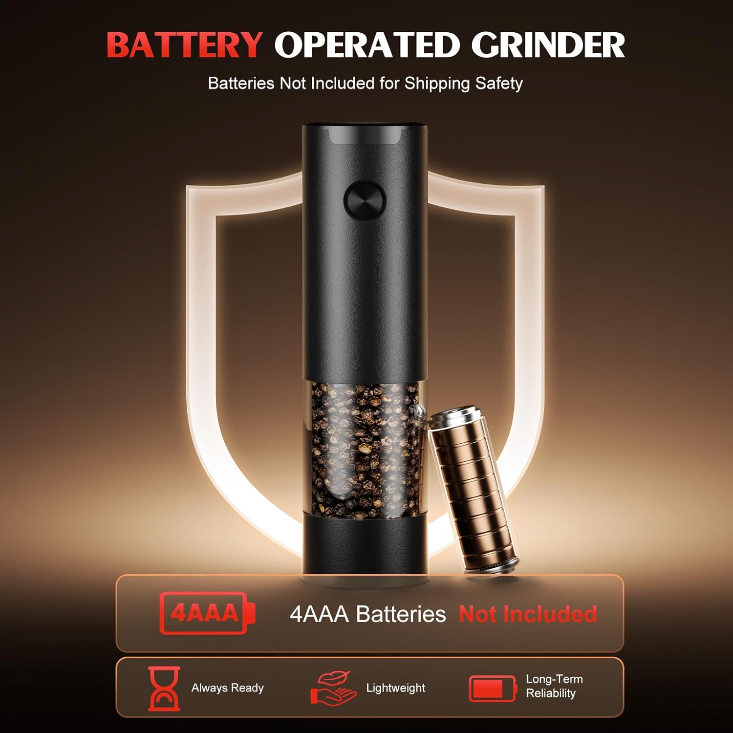 Electric Salt and Pepper Grinder Set Automatic Battery Pepper Mill Shakers Adjustable Coarseness Upgraded Larger Capacity with Led Home and Kitchen Appliances Birthday Gifts for Women Mom image 3