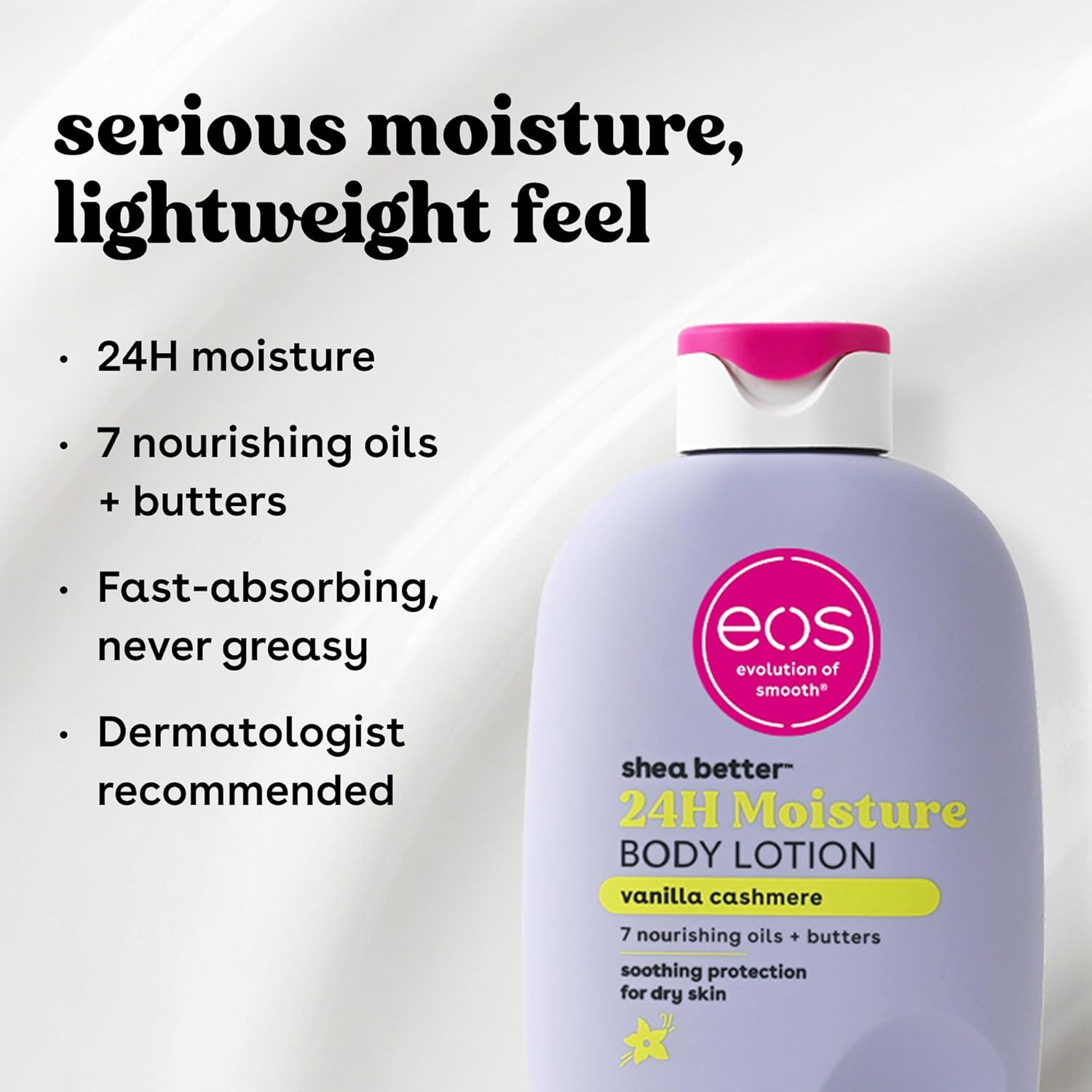 eos 24H Moisture Travel Body Lotion- Vanilla Cashmere, Travel Size Essential, Toiletries, Mini Body Lotion For Dry Skin, 2.5 fl oz image 5