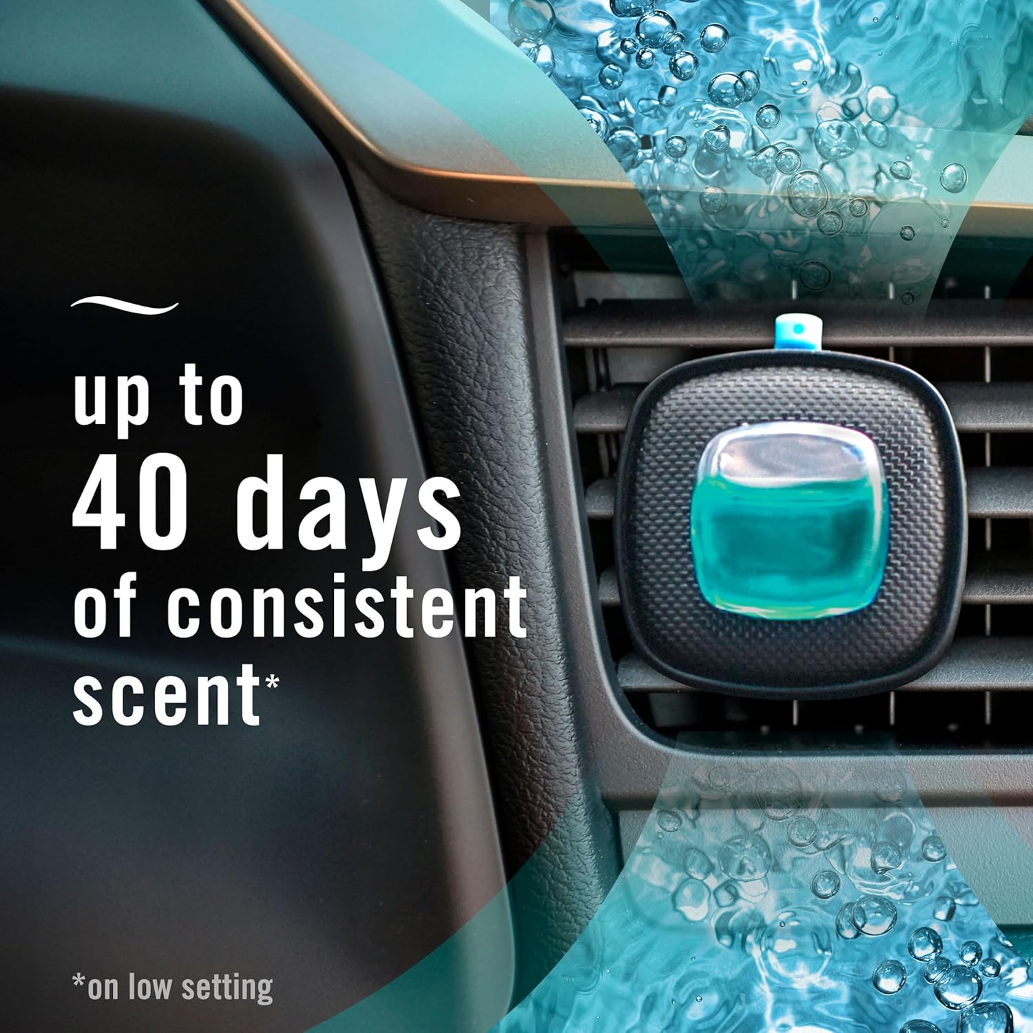 Febreze Car Air Freshener, Odor-Fighting Automotive Vent Clip, Scented Car Accessories, Long Lasting for Strong Odors, Unstopables Fresh Scent, .07 fl oz, 4 Count image 5