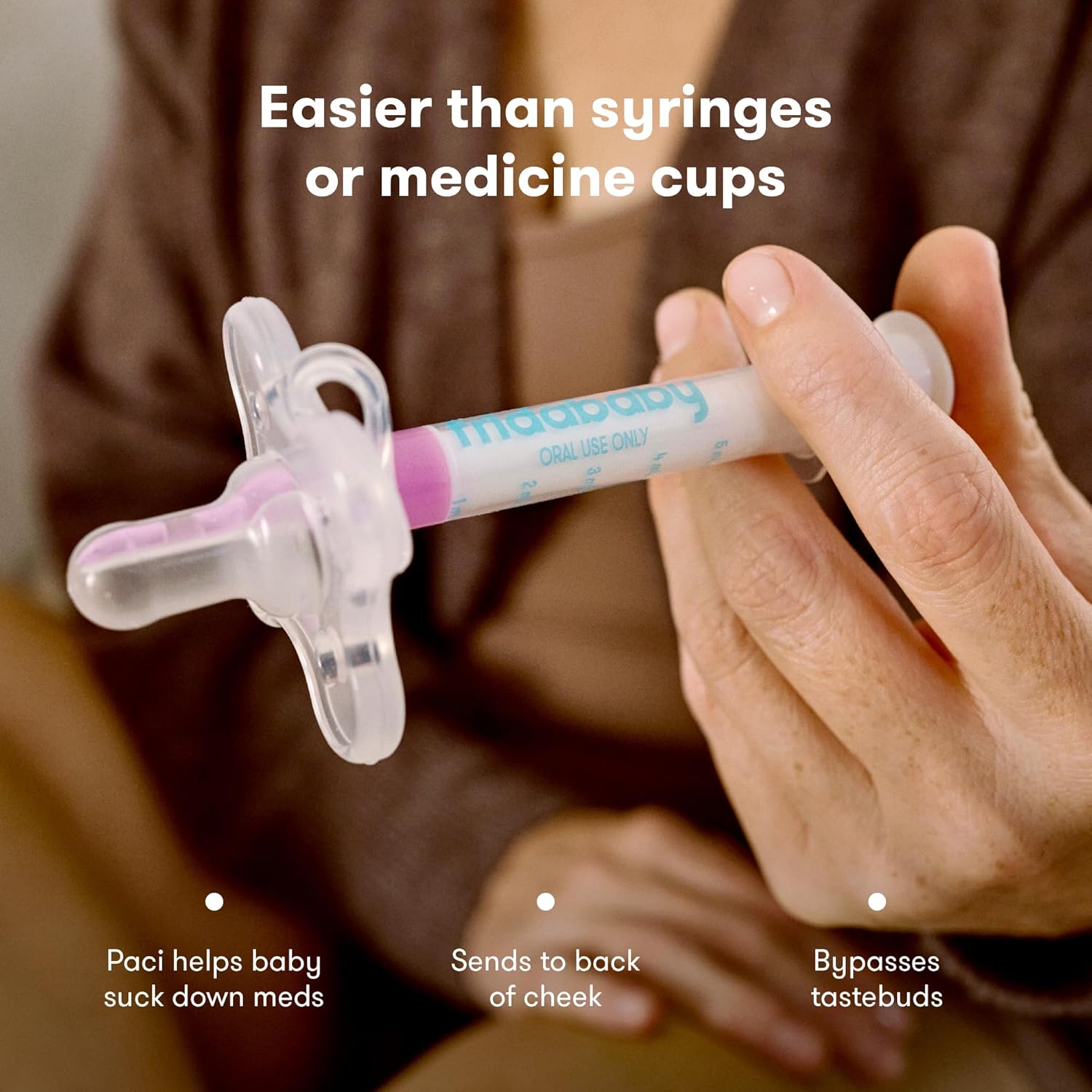 Frida Baby Medicine Pacifier Syringe, Accu-Dose Paci, Medi Frida Dispenser for Mess & Fuss Free Use, Made in USA image 3