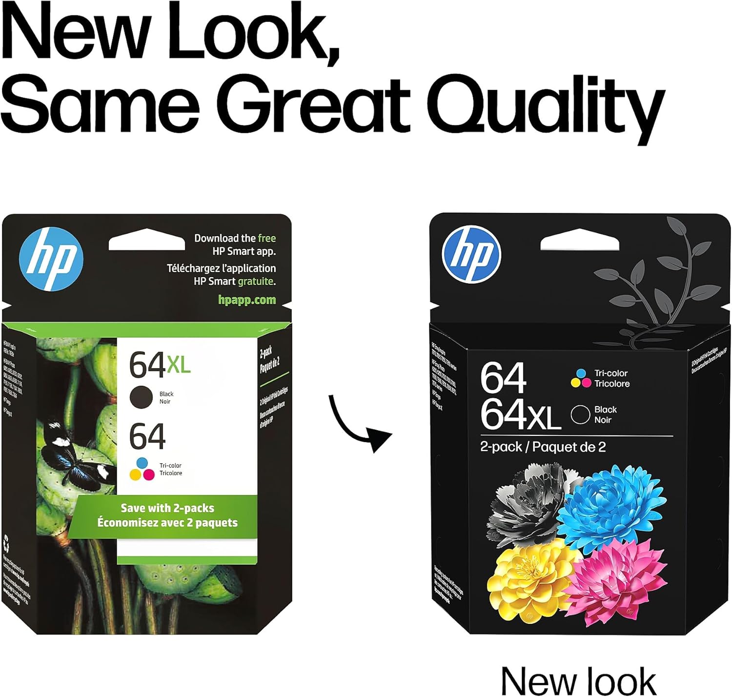 HP 64XL/64 Black High Yield and Tri-Color Standard Yield Ink Cartridges, 2/Pack image 3