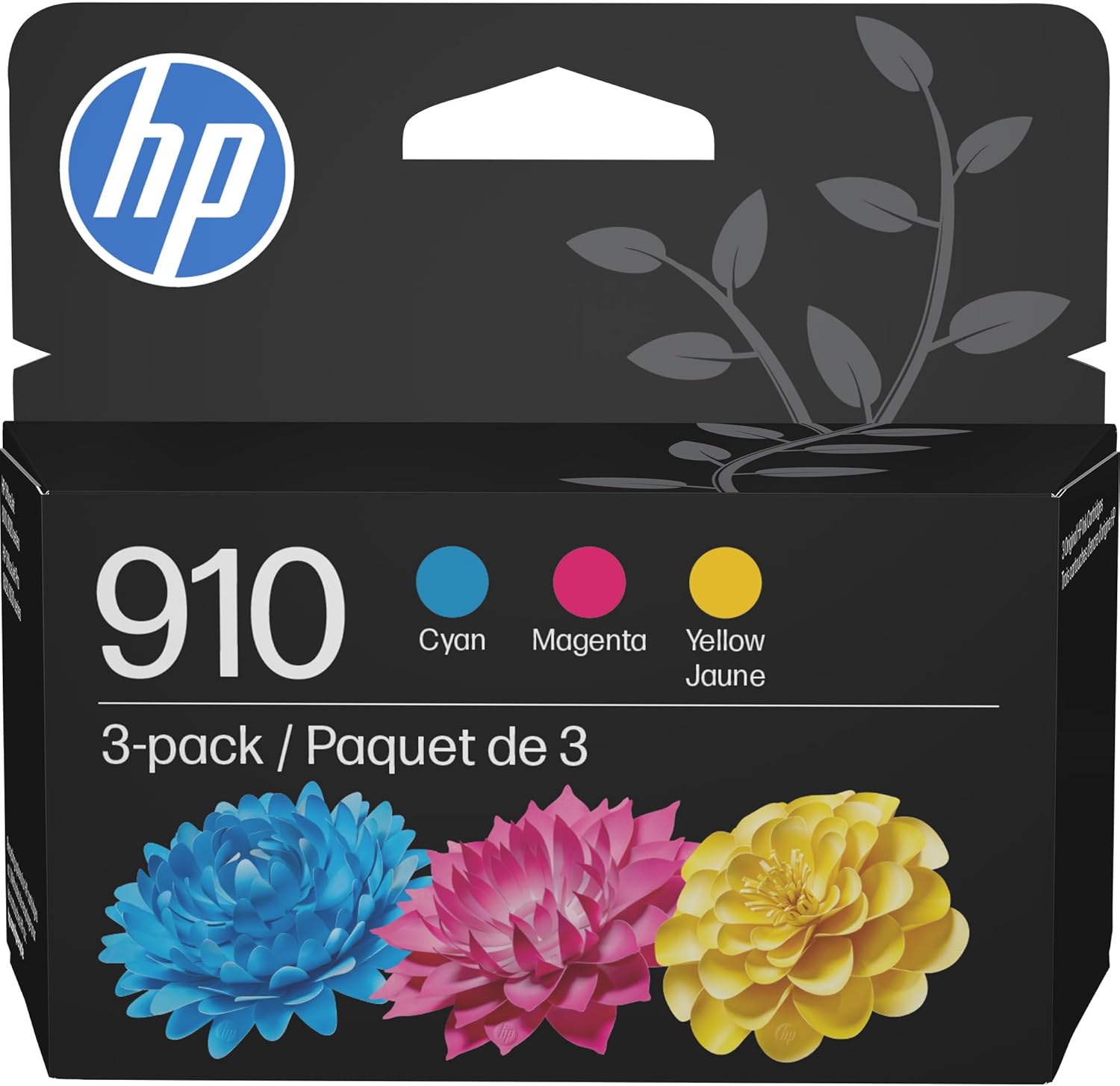 HP 910 Cyan, Magenta, Yellow Ink Cartridges (3-Pack) | Works with OfficeJet 8010, 8020 Series, OfficeJet Pro 8020, 8030 Series
