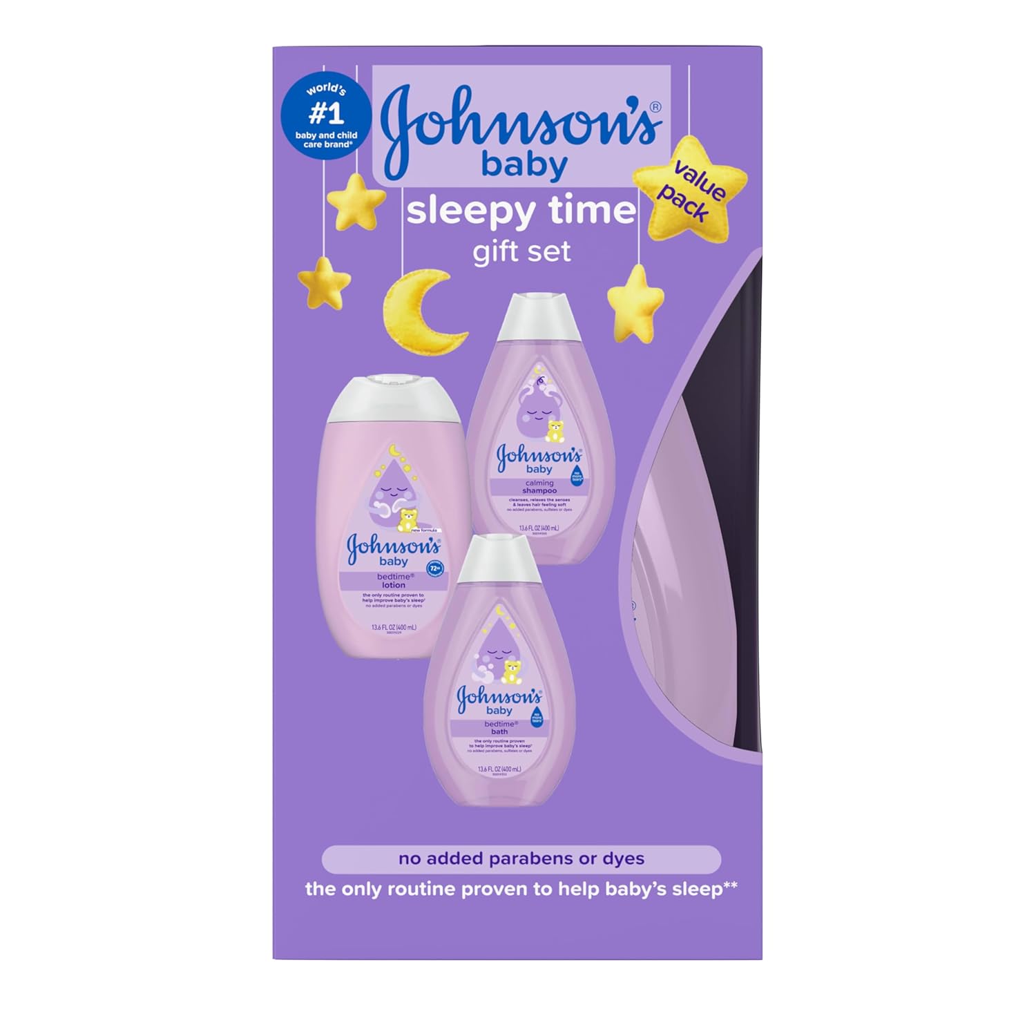 Johnson's Baby Sleepy Time Gift Set with Calming Bedtime Bath, Bedtime Lotion & Calming Shampoo image 5
