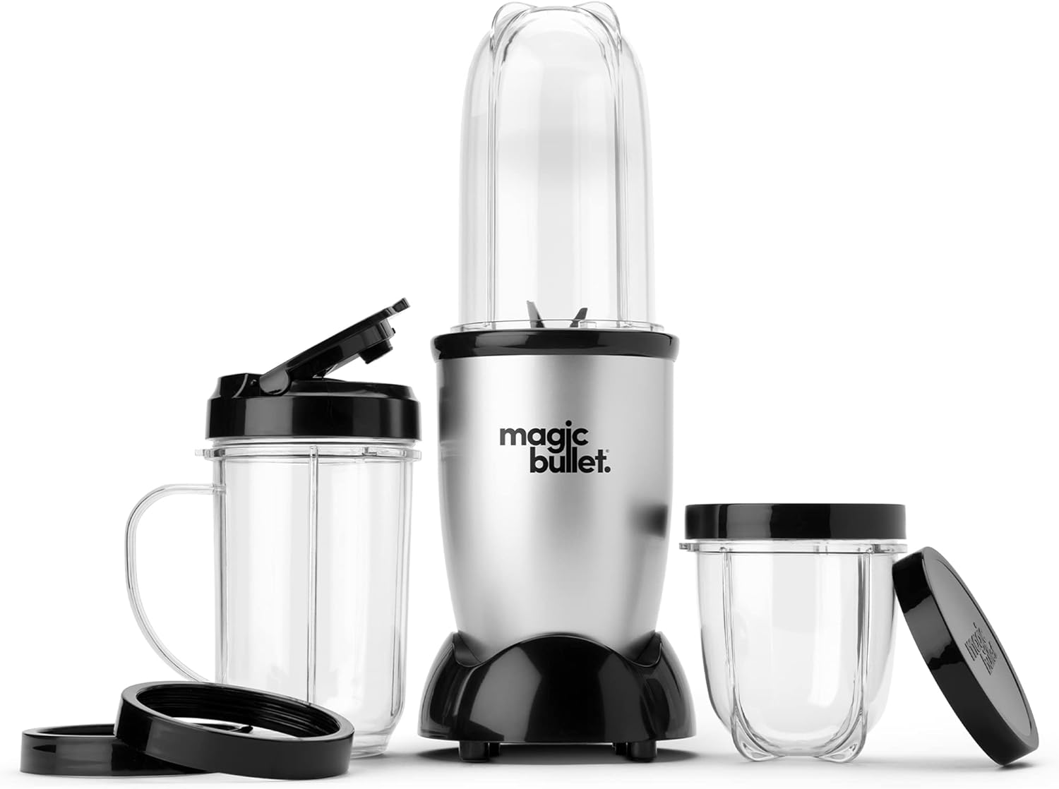 Magic Bullet Blender, Small, Silver, 11 Piece Set image 2