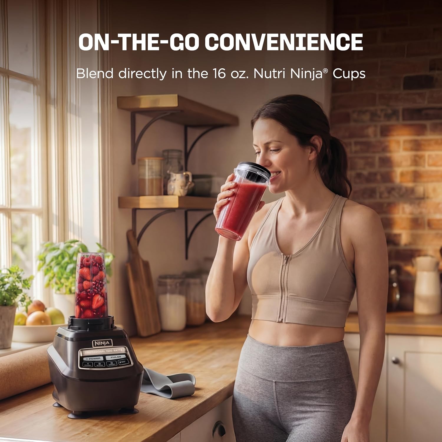 Ninja Kitchen System | All-in-One Food Processor & Blender for Smoothies | Includes Pitcher, (2) 16 oz. To-Go Cups & 8-Cup Bowl | Makes Salsa, Dough, Shakes, & Frozen Drinks | 1500W | Black | BL770 image 5