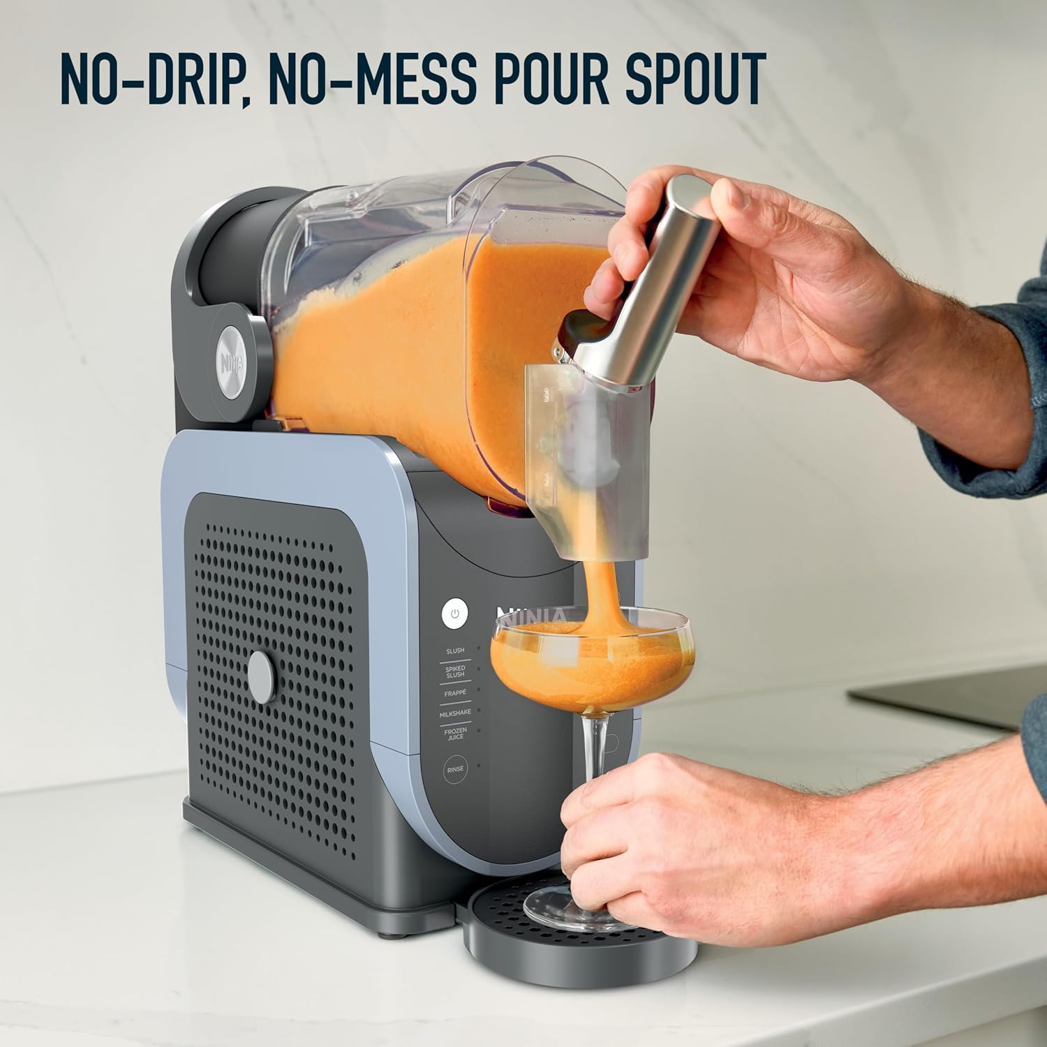 Ninja SLUSHi Frozen Drink & Slushie Machine with RapidChill Technology | 88 oz. Easy Fill Vessel | 5 Preset Programs | Make Margaritas, Frappés, & More | With Dishwasher Safe Parts | Black | FS301 image 4