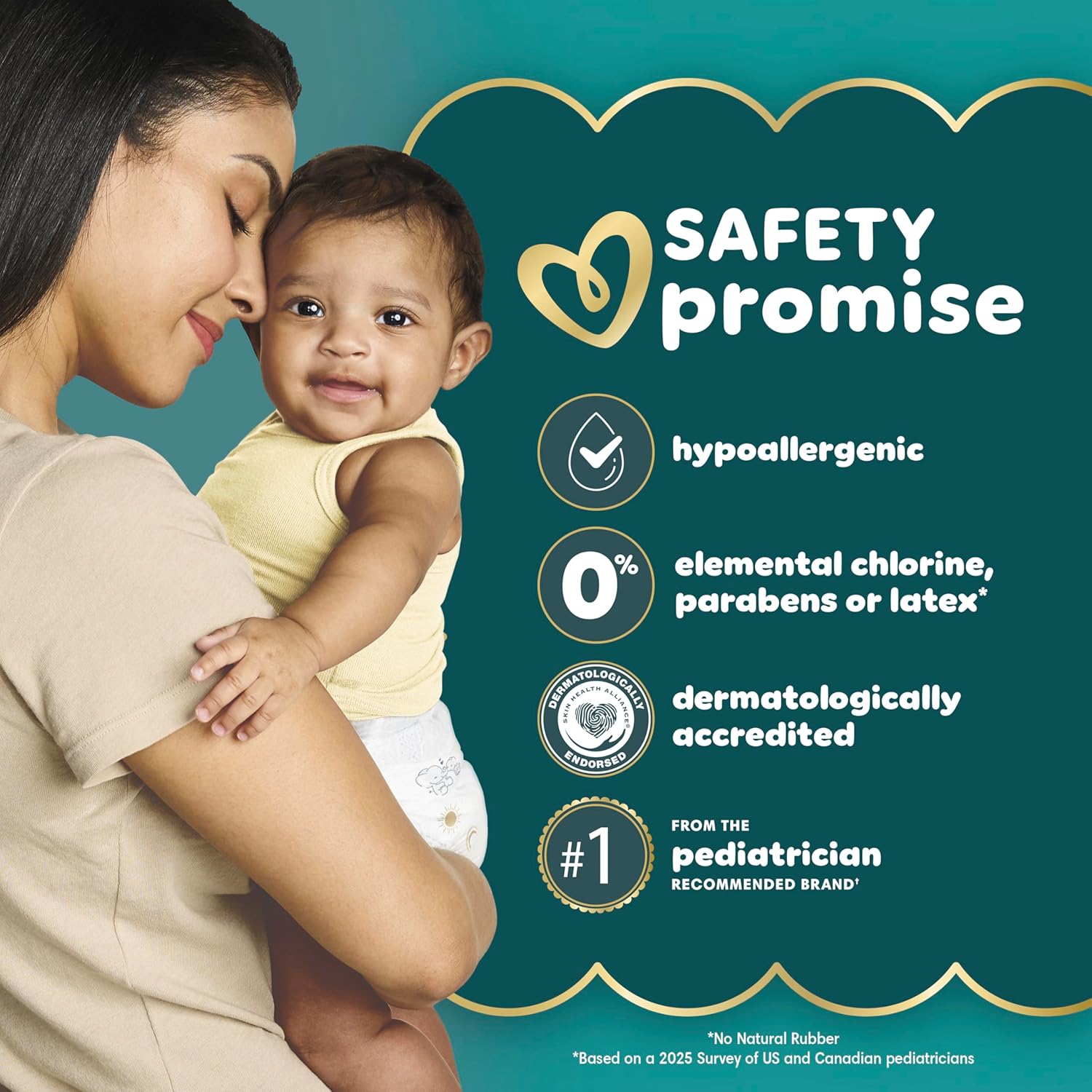 Pampers Swaddlers Diapers, Size 0 (up to 10 lbs), 84 Count, Absorbent, Keeps Baby Dry and Comfortable, Skin Safe Disposable Baby Diaper (Packaging May Vary) image 3