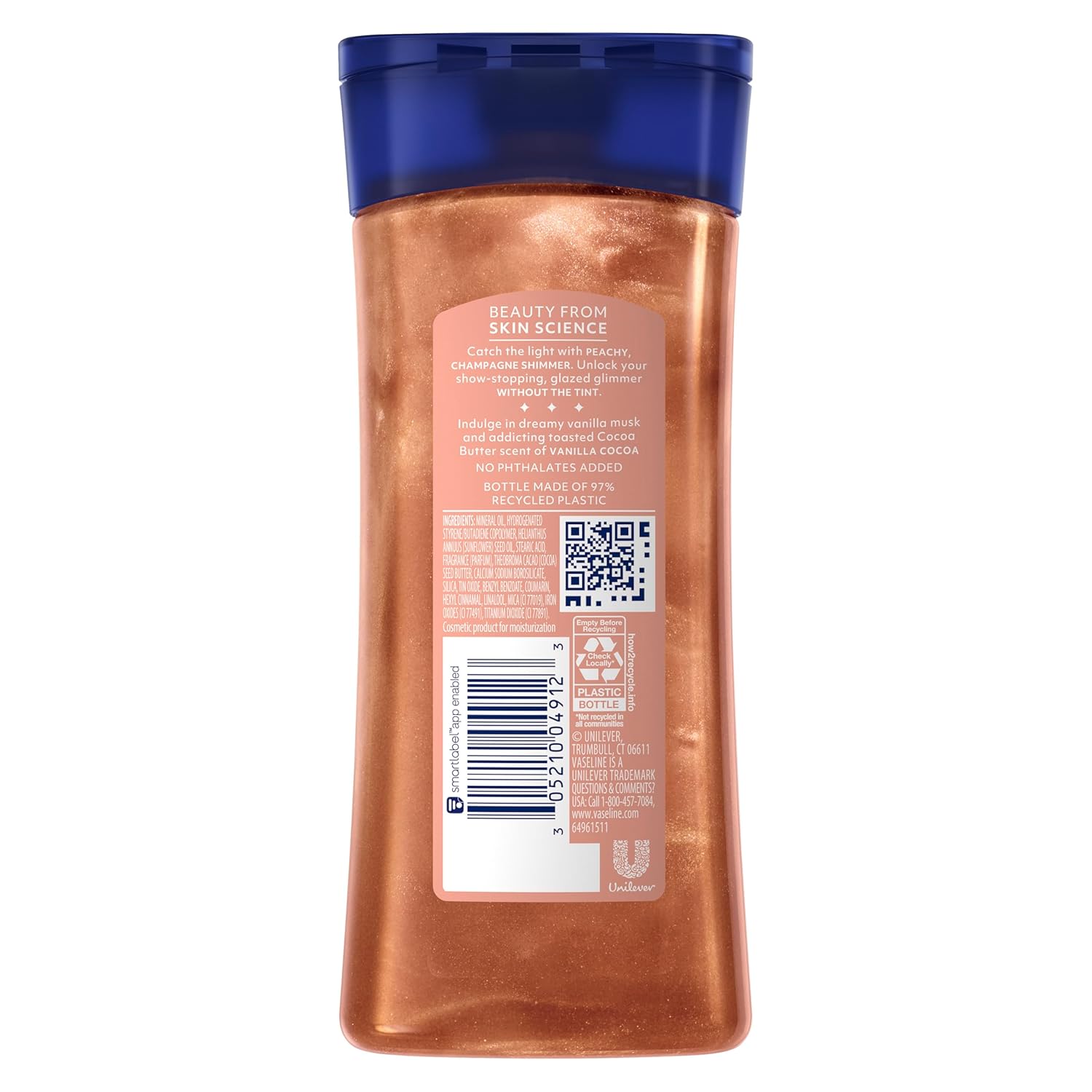Vaseline Glazed and Glisten Golden Hour Body Gel Oil Glow Vanilla Cocoa Shimmering with Ultra-Hydrating Lipids and 100% Pure Cocoa Butter, 6.8 Oz image 2