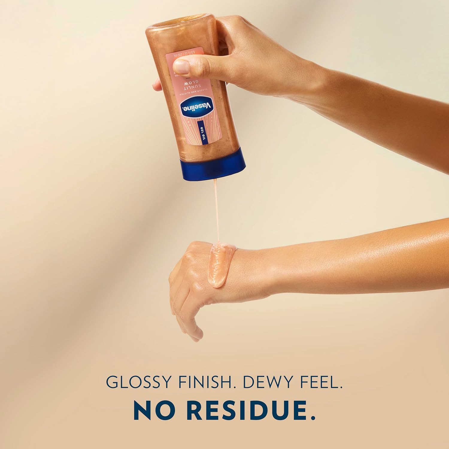 Vaseline Glazed and Glisten Golden Hour Body Gel Oil Glow Vanilla Cocoa Shimmering with Ultra-Hydrating Lipids and 100% Pure Cocoa Butter, 6.8 Oz image 7